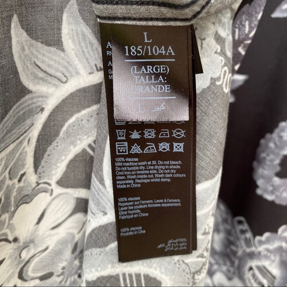 ALLSAINTS Garland Long Sleeve Hawaiian Shirt NWT - Picture 9 of 12